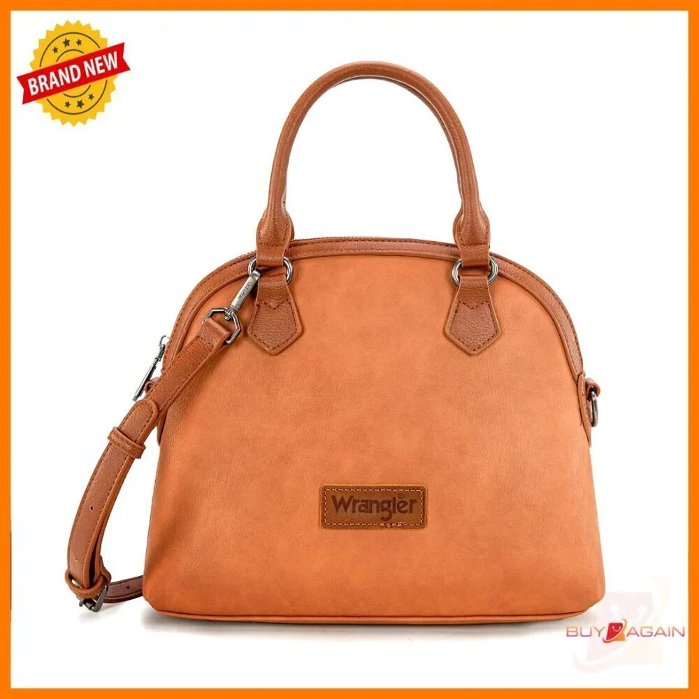 Small Faux Leather Satchel Bag with Crossbody Strap, 3-Way Wear